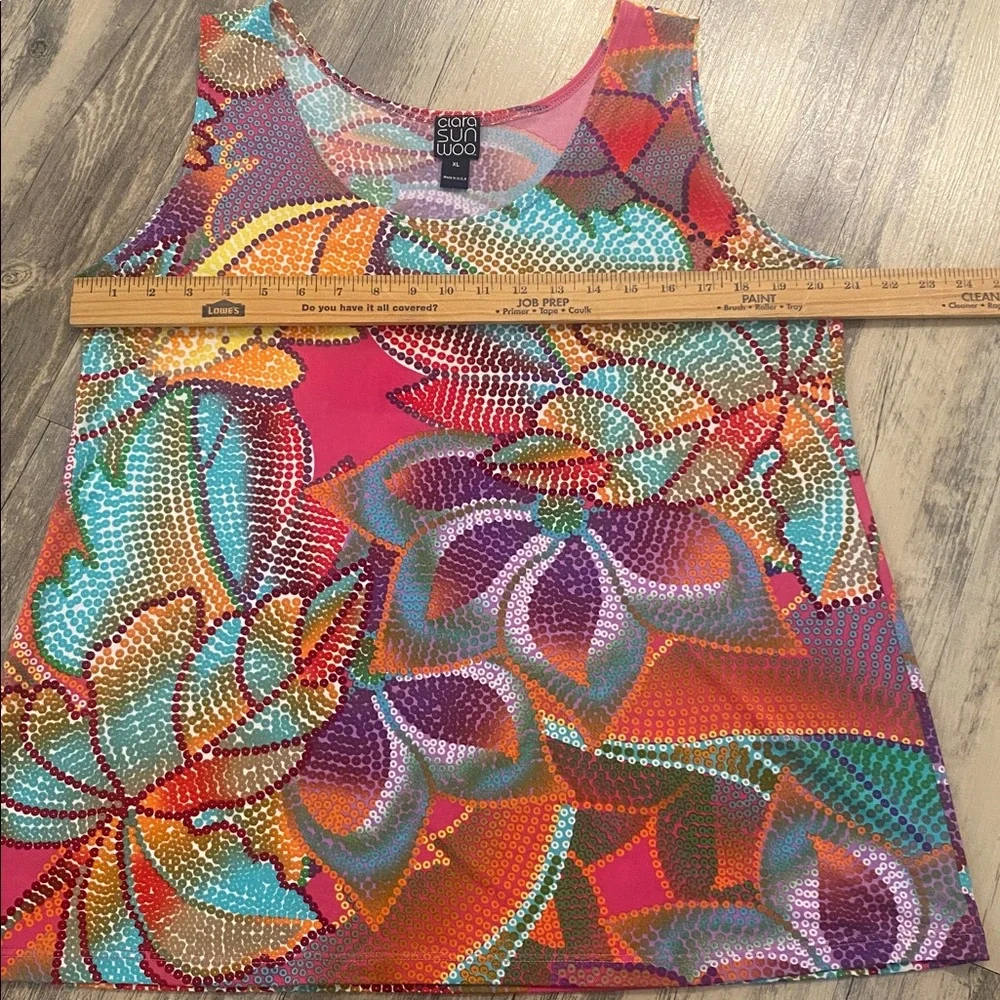 Clara Sun Woo Stretchy Tank Top Multi Colored XL - Picture 4 of 7
